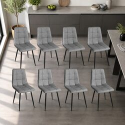 Set of 8 Modern Dining Chairs for Comfort and Style