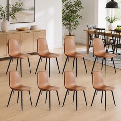 Set of 8 Eames Style Dining Chairs with Padded Backrest