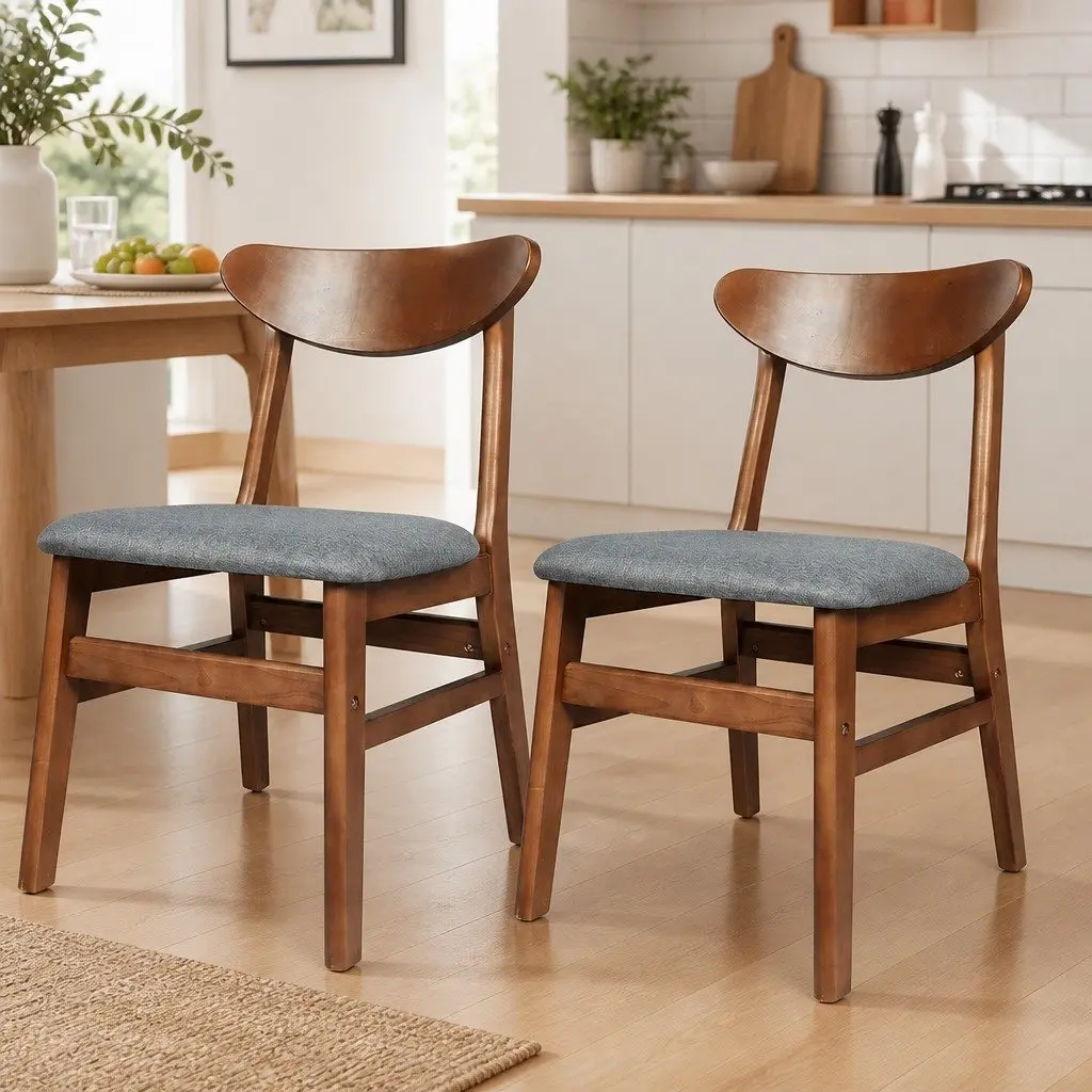Dining Chairs 2 Pack with Wooden Frames