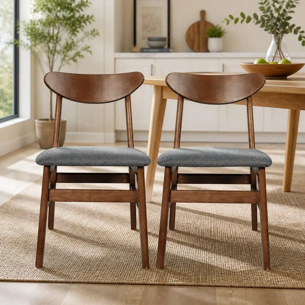 Dining Chairs 2 Pack with Wooden Frames