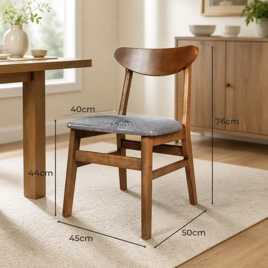 Dining Chairs 2 Pack with Wooden Frames