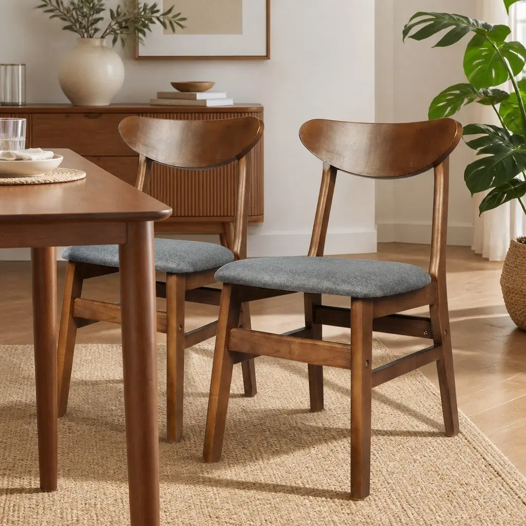 Dining Chairs 2 Pack with Wooden Frames
