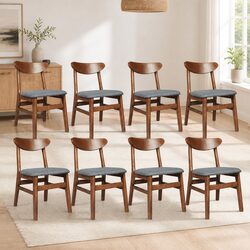 Durable Set of 8 Dining Chairs with Sturdy Frame