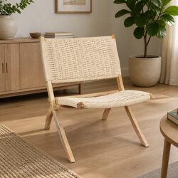 Wooden Folding Accent Chair Recliner for Comfort