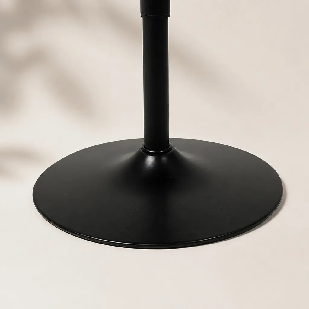 Bar Table Adjustable Height Swivel Black MDF Steel 60cm