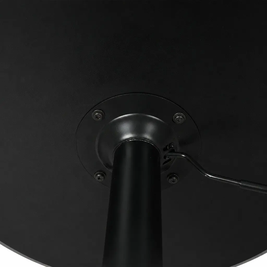 Bar Table Adjustable Height Swivel Black MDF Steel 60cm