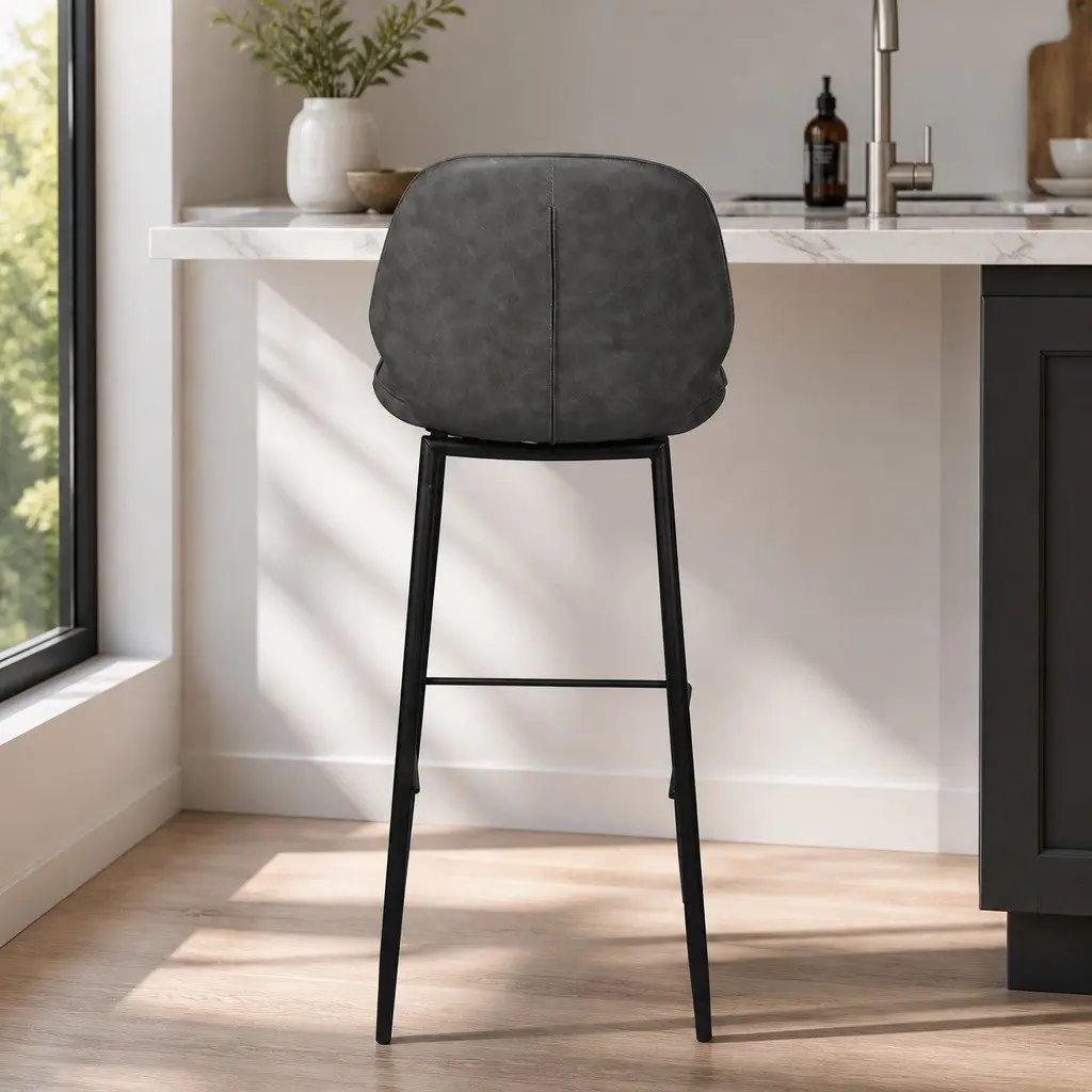 Grey Bar Stools for Kitchen and Dining
