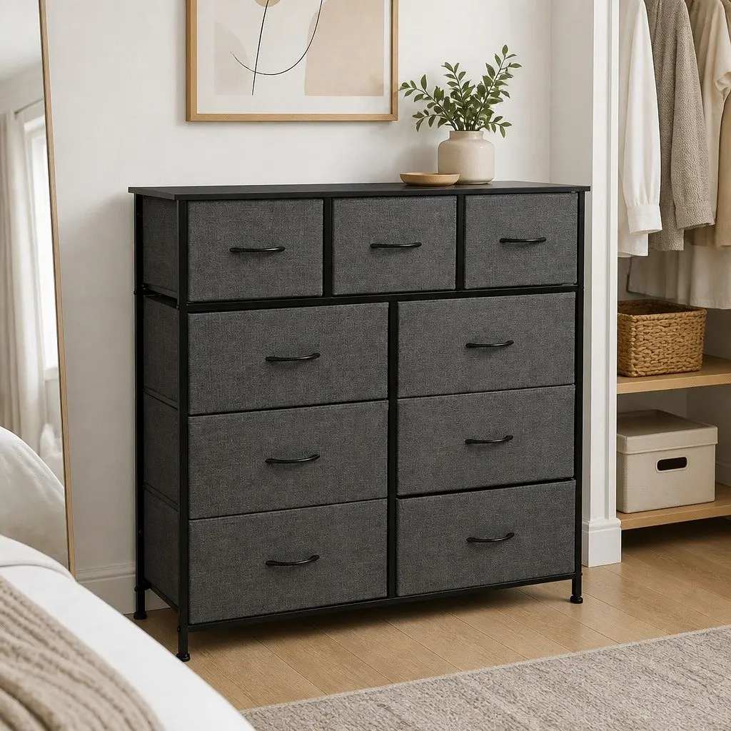 9 Drawer Chest of Drawers for Home Storage