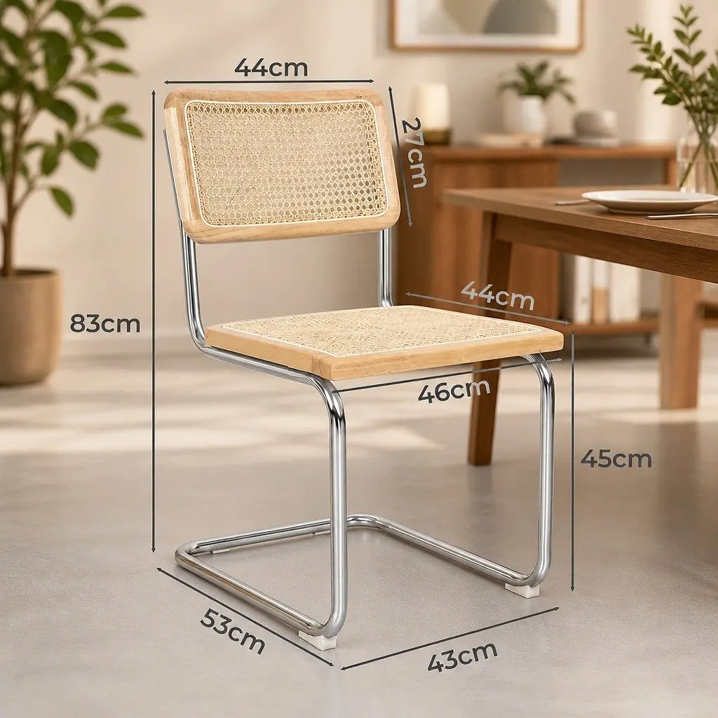 Dining Chairs Set of 4 with Woven Rattan
