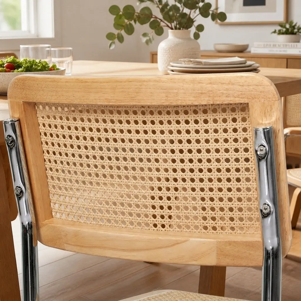 Dining Chairs Set of 4 with Woven Rattan