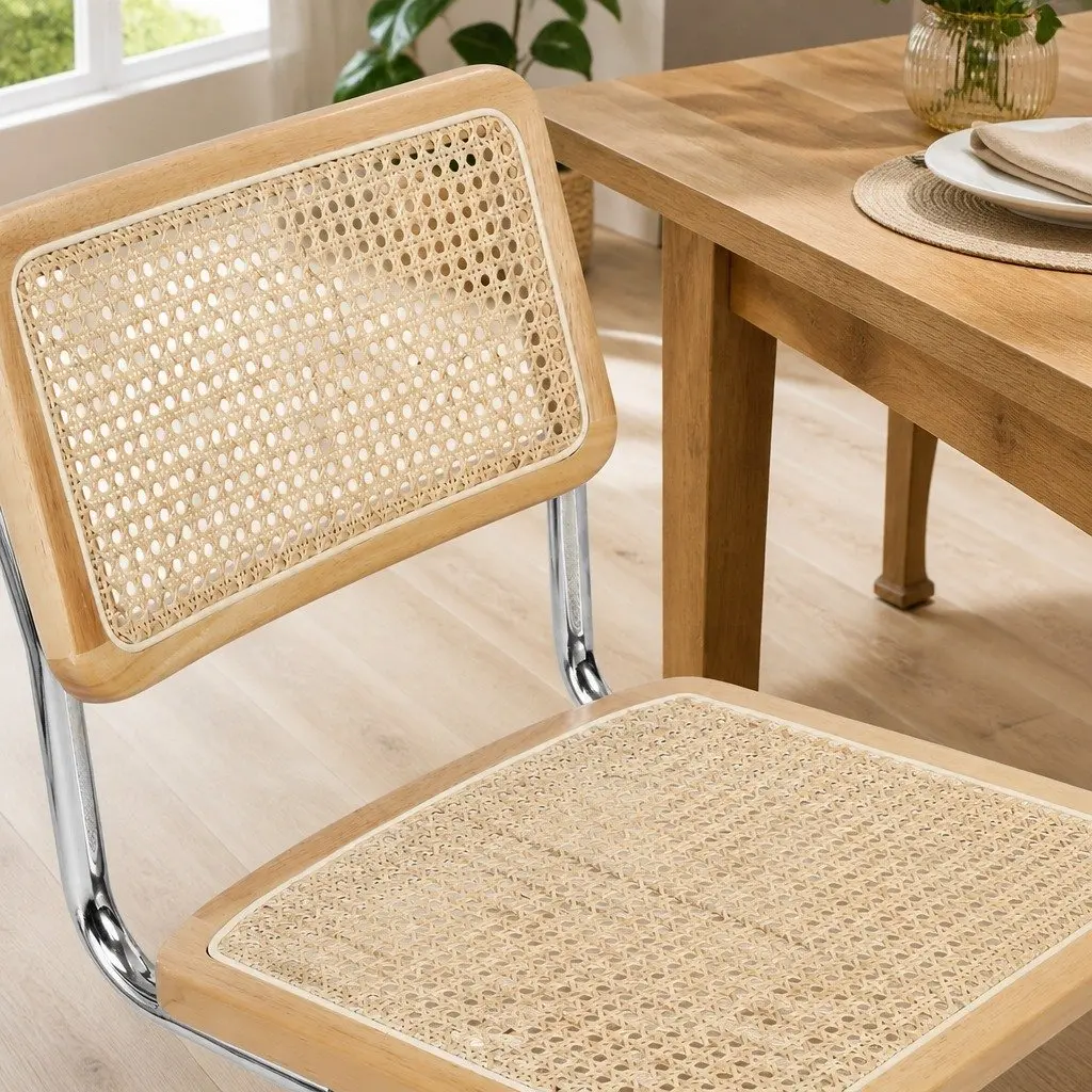 Dining Chairs Set of 4 with Woven Rattan