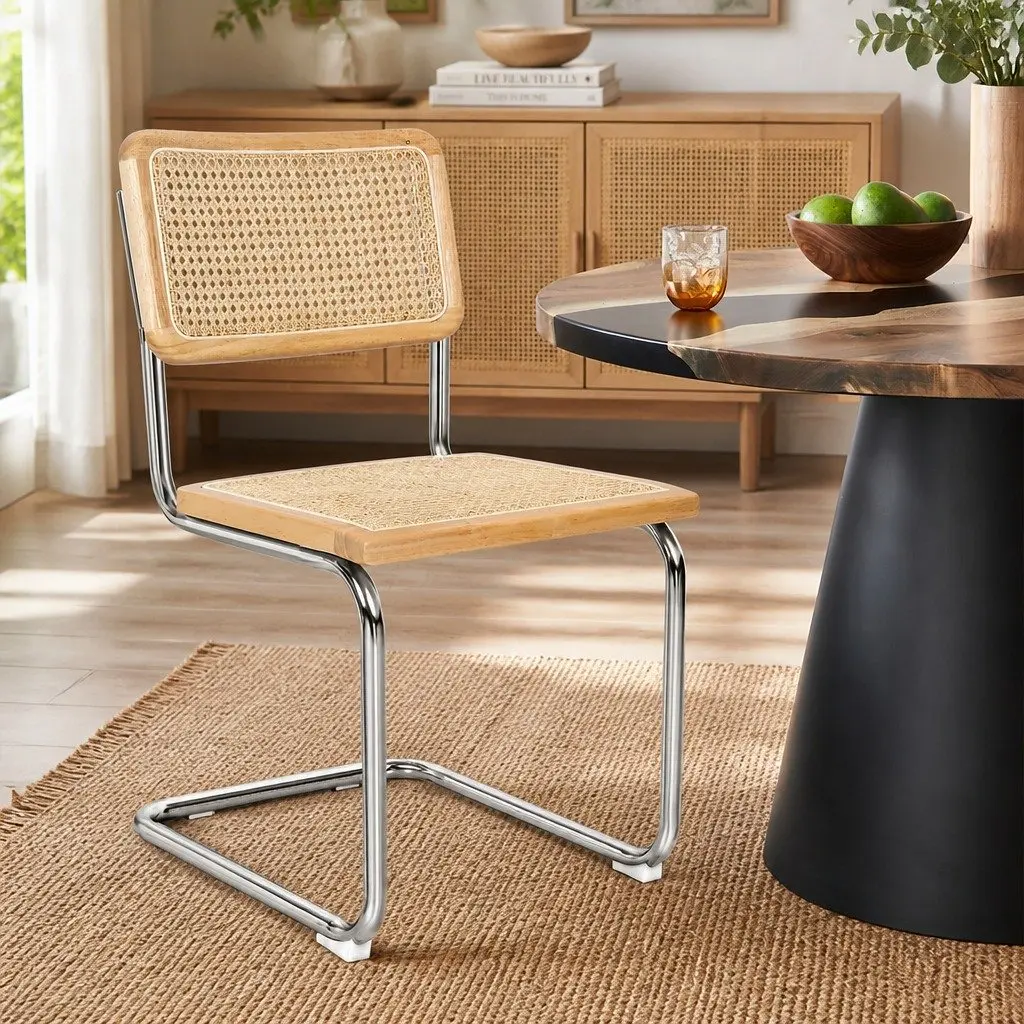 Dining Chairs Set of 4 with Woven Rattan