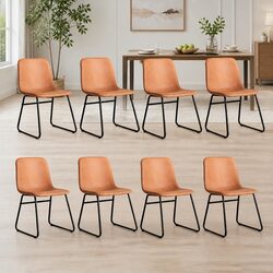 Set of 8 PU Leather Dining Chairs for Cozy Spaces