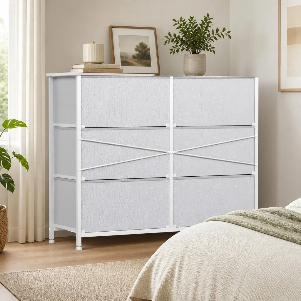 6 Drawer Storage Chest for Bedroom or Living Room