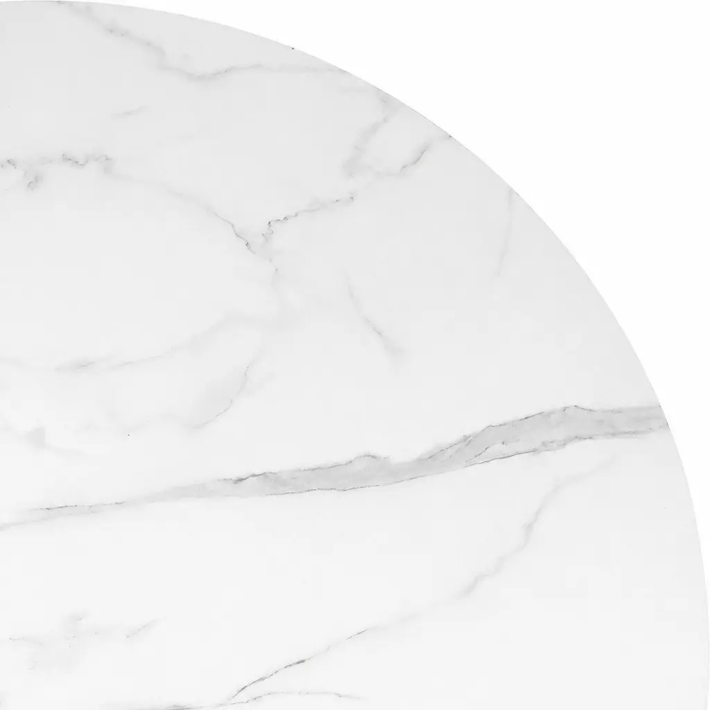 Round Dining Table 120cm White Rubberwood Base Home Kitchen Furniture Easy