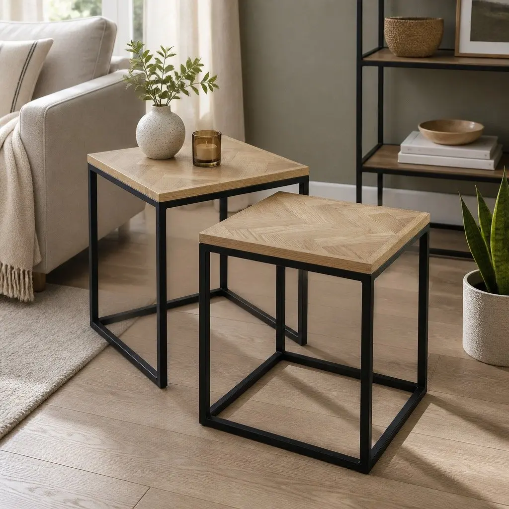 2-Piece Nesting Coffee Tables for Living Spaces