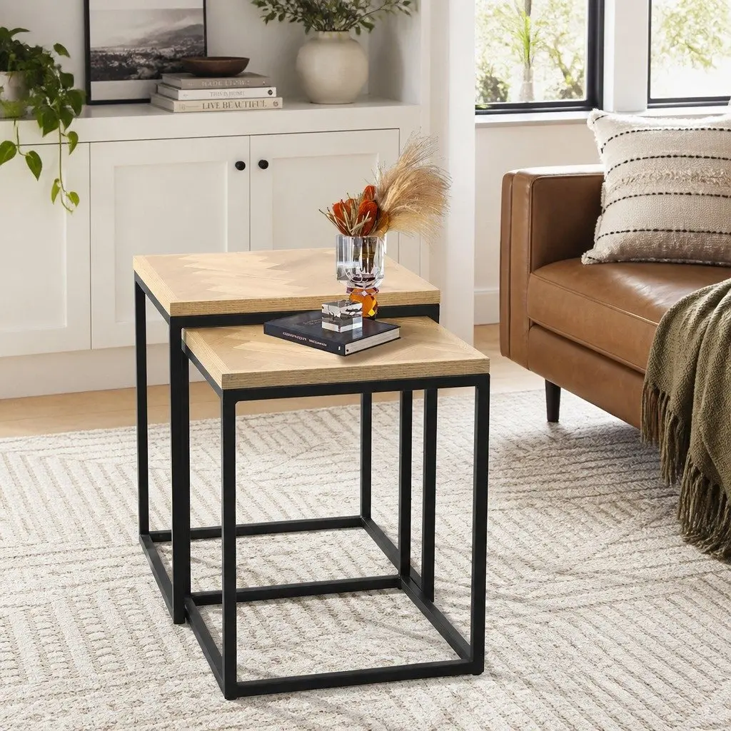 2-Piece Nesting Coffee Tables for Living Spaces