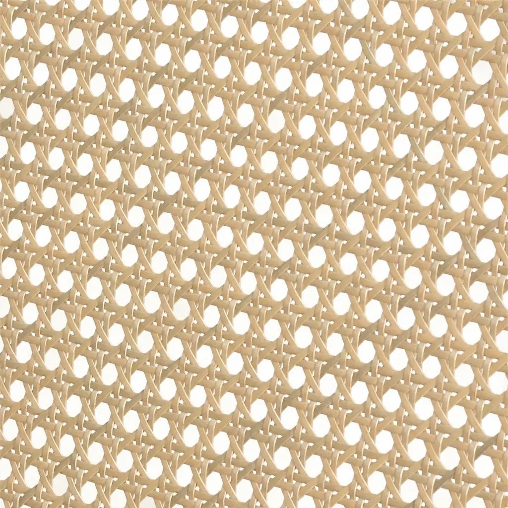 Set of 4 Armless Dining Chairs with Rattan Weave