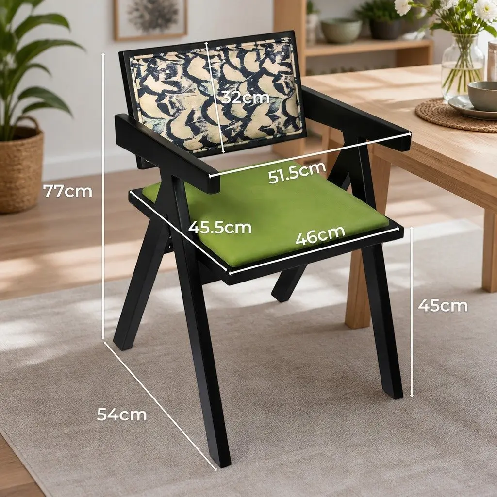 Vintage-Inspired Dining Chairs Set with Sturdy Wood Frame