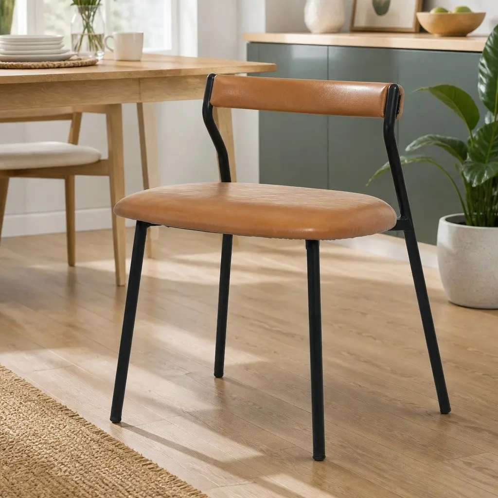 PU Leather Dining Chairs with Padded Seating