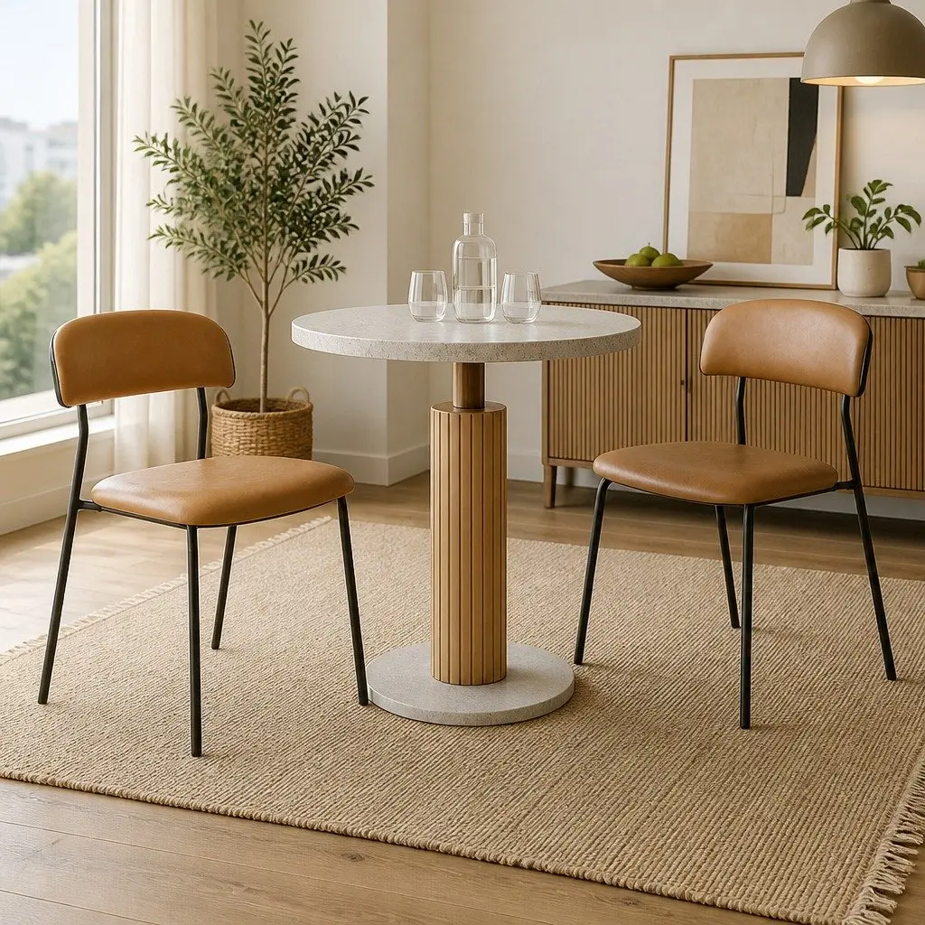 PU Leather Dining Chairs with Padded Seating