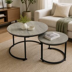 Cozy Round Nesting Coffee Table Set for Your Living Room