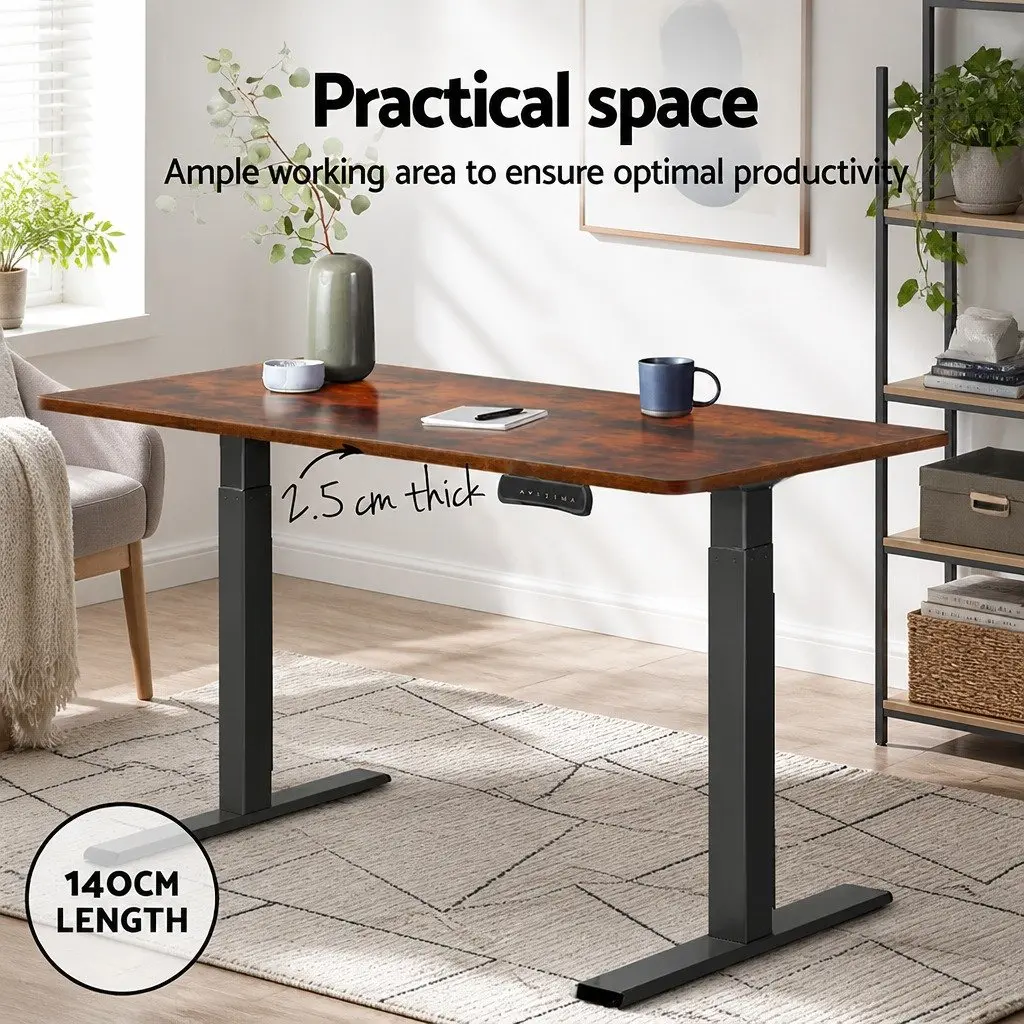 Desk Top Rustic Brown 140cm x 70cm Particle Board