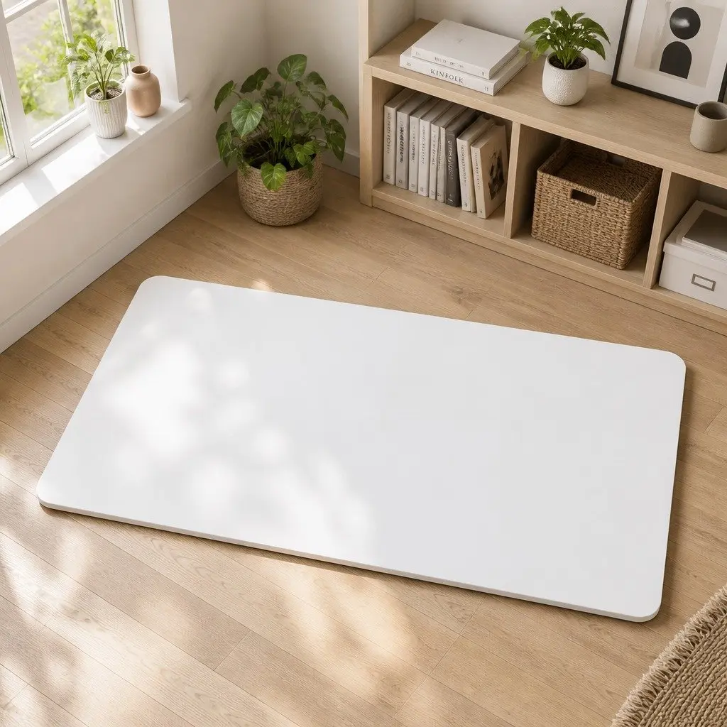 Standing Desk Top White 140cm Particle Board Durable Office Work Surface
