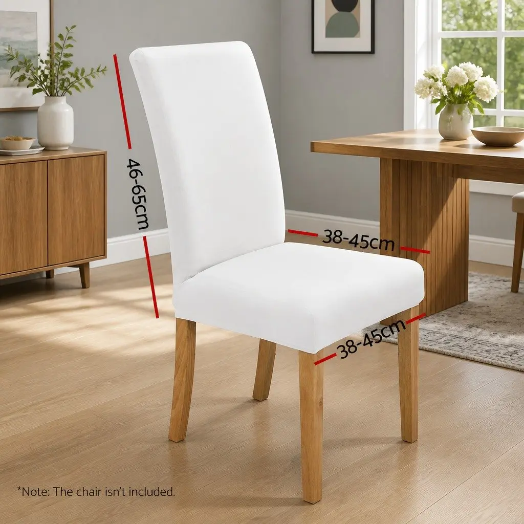 Dining Chair Slipcovers Set of 4 White Stretchable Spandex for Banquet Events