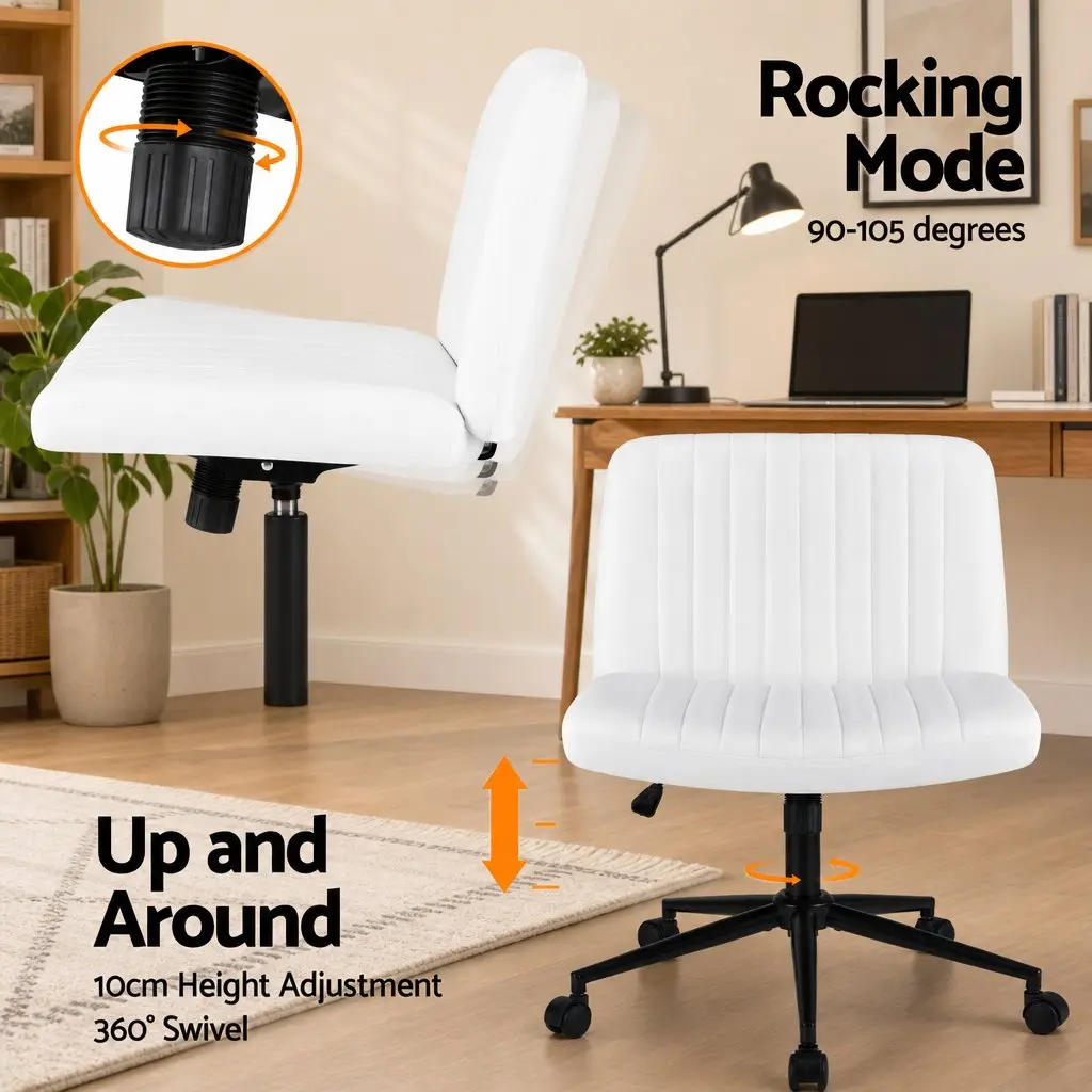 Ergonomic Office Desk and Chair Set with 6 Shelves