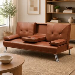 Cozy 3-Seater Sofa Bed with Adjustable Recliner