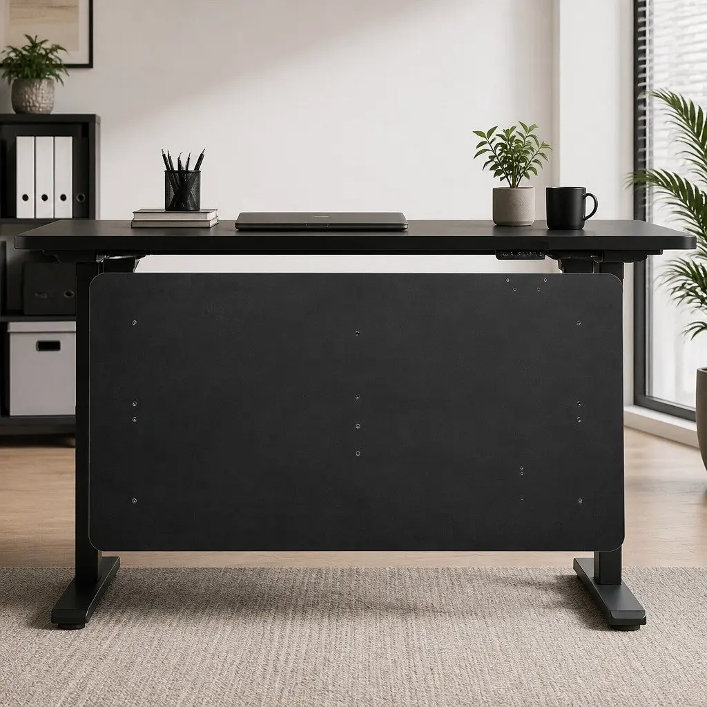 Desktop Table Top Black 120x60cm MDF Veneer Office Workstation Surface