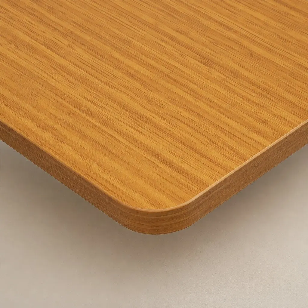 Desktop Tabletop Motorised Adjustable Natural MDF Veneer 120x60cm Office Work