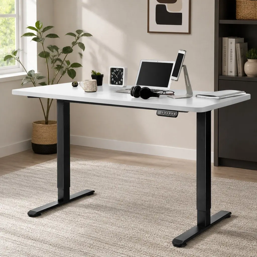 White Electric Height Adjustable Desktop 120x60cm