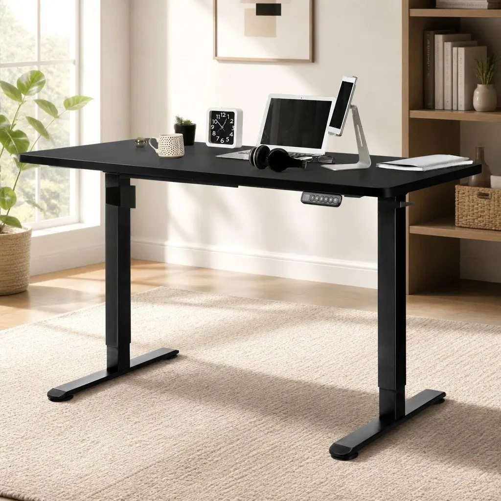 Black Particle Board Desktop Table Top 140x70cm