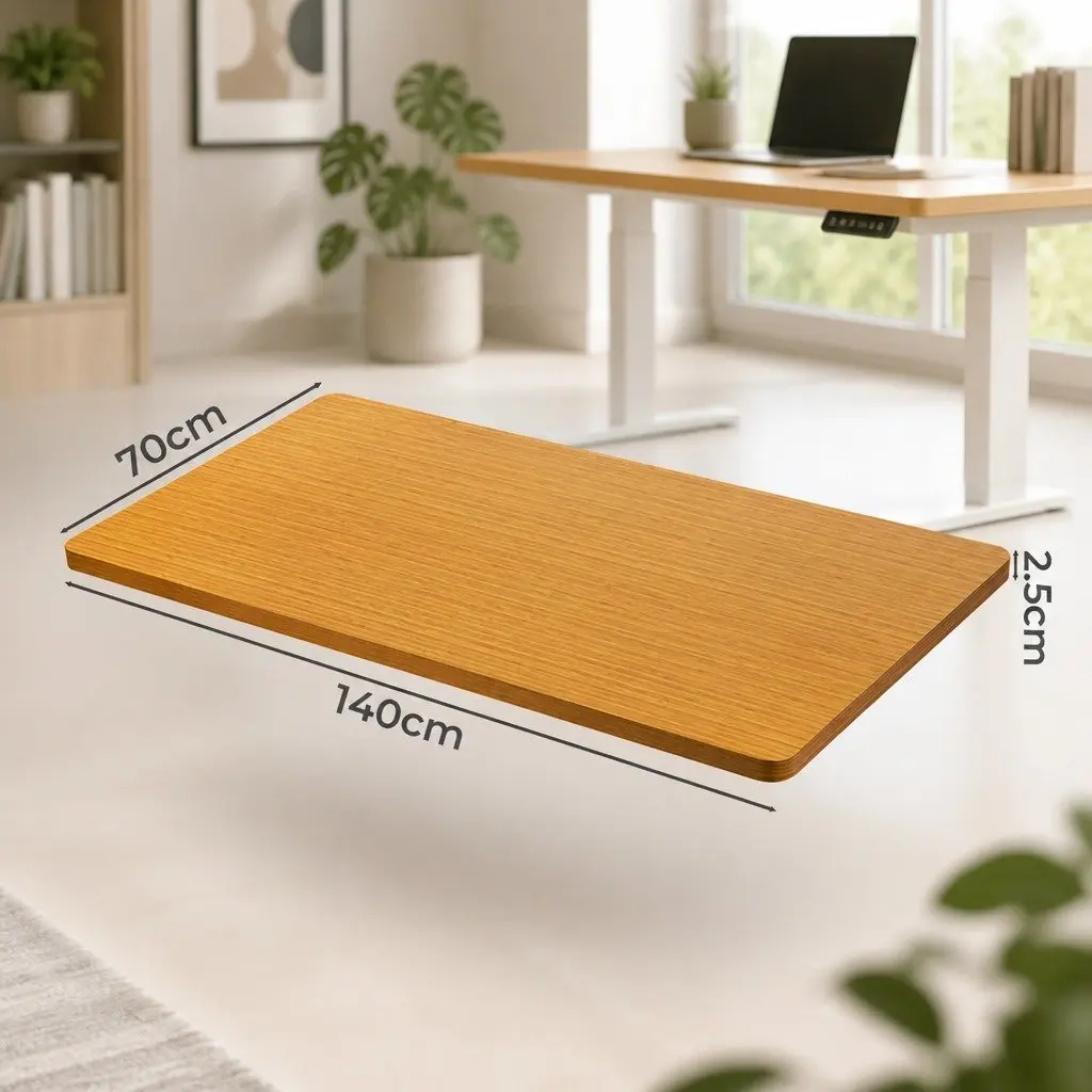 Natural Wood Desktop Table Top 140x70cm for Custom Workspaces