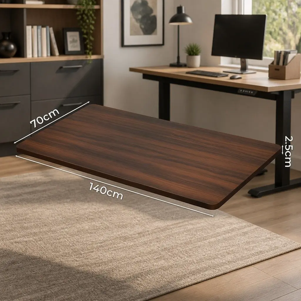 Desktop Table Top Walnut 140x70cm Particle Board