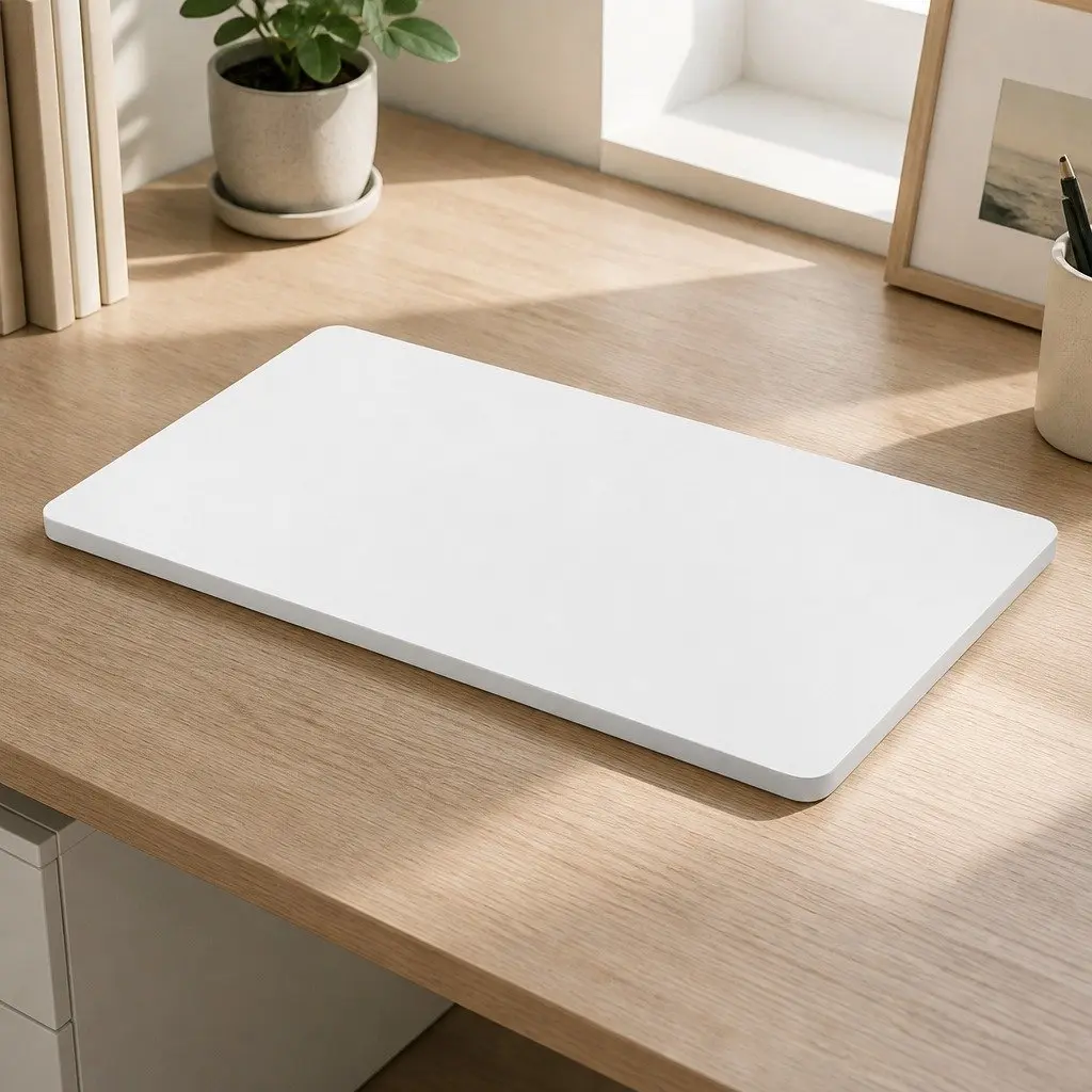 White Particle Board Desktop Table Top 140x70cm
