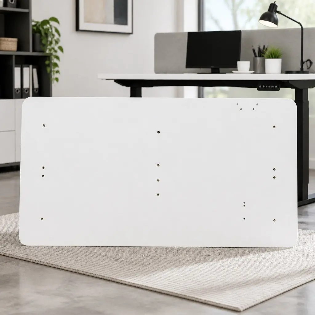 White Particle Board Desktop Table Top 140x70cm