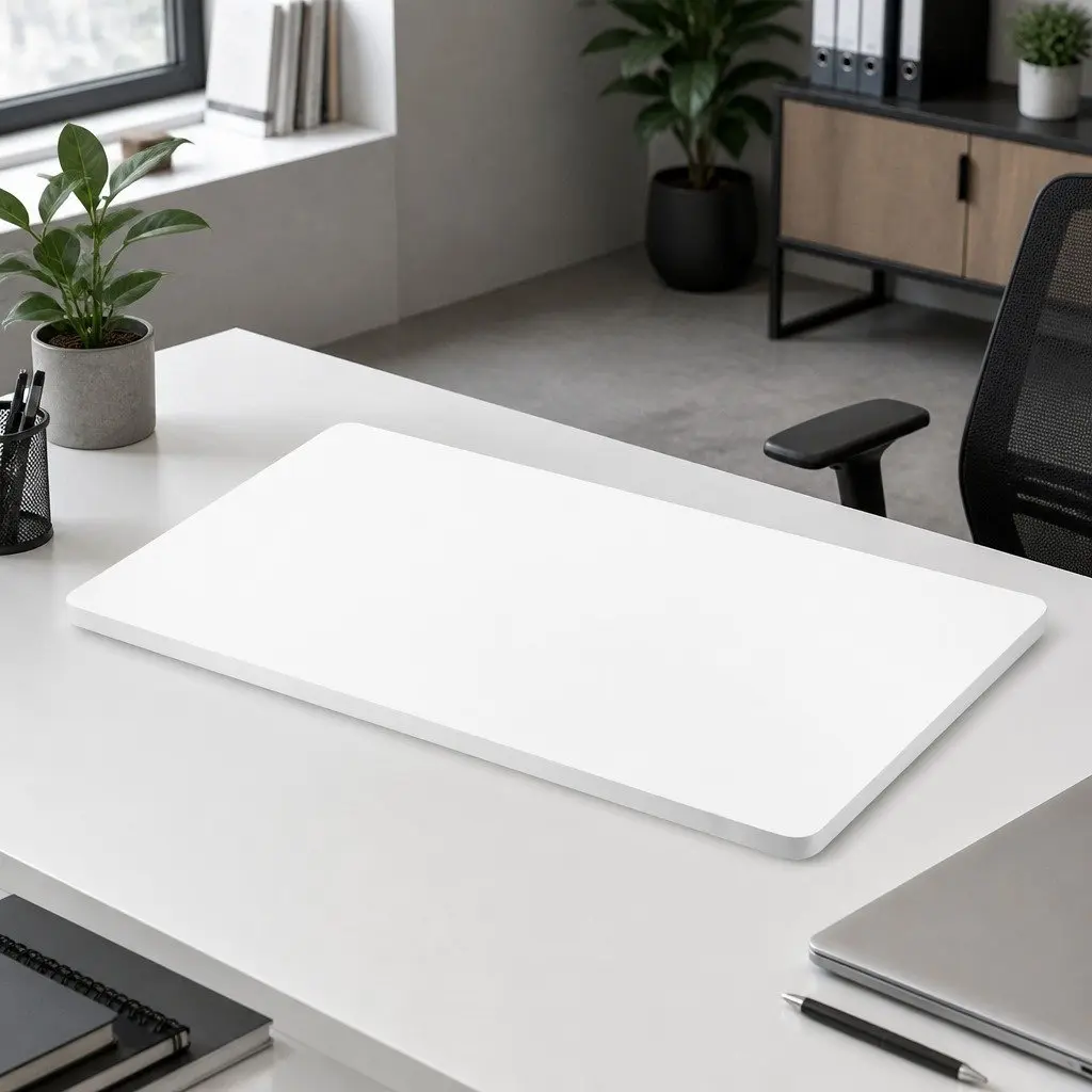 White Particle Board Desktop Table Top 140x70cm