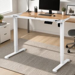 White Motorised Standing Desk Frame for Home or Office