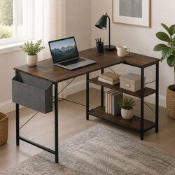Reversible L Shaped Corner Desk for Cozy Home Offices