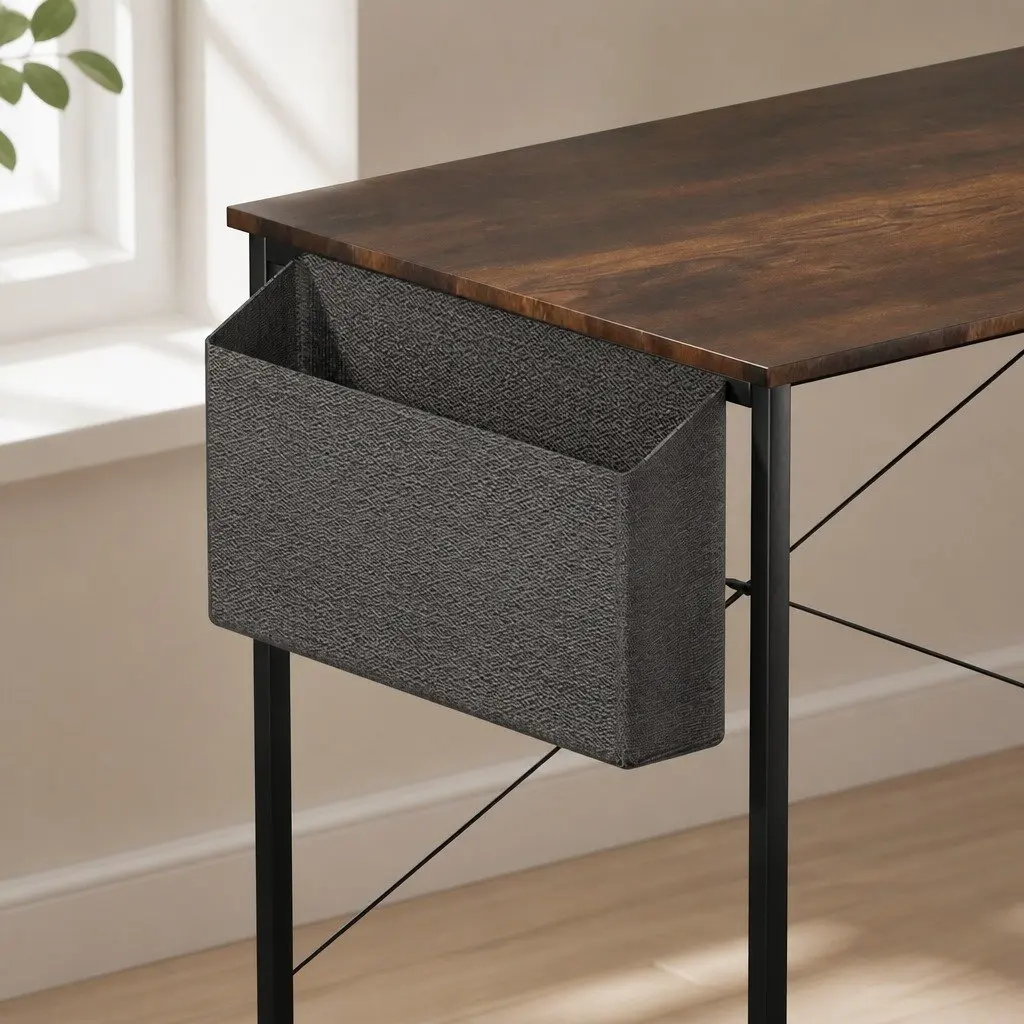 L Shaped Corner Desk Reversible Industrial Style Home Office Workspace Furniture