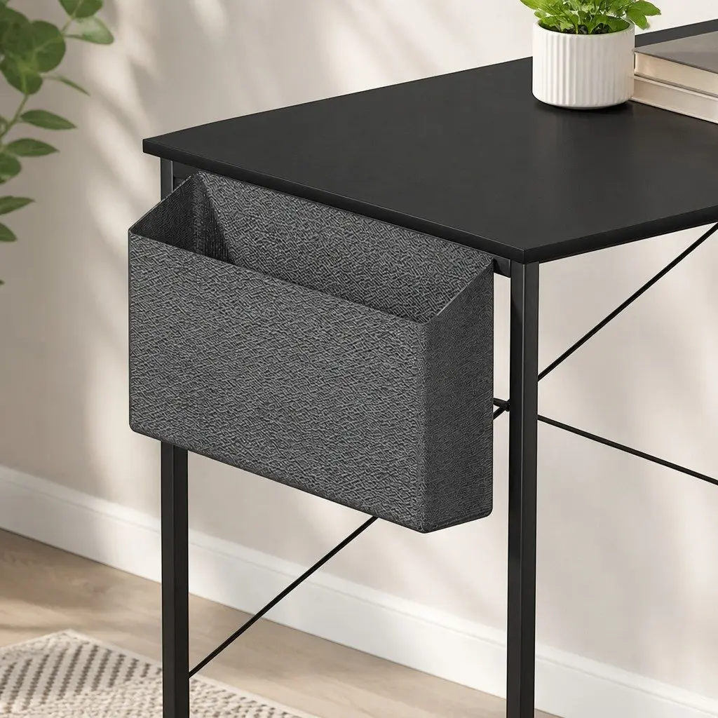L Shaped Computer Desk with Adjustable Height and Storage
