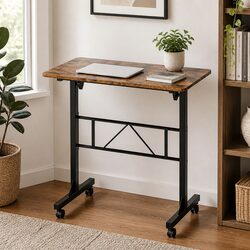 Height Adjustable Standing Desk Computer Workstation Mobile Rolling Laptop Table