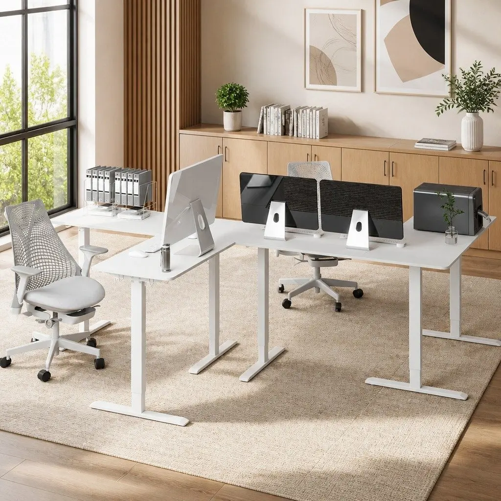 Electric Standing Desk Adjustable Height Sit Stand Table Home Office Motorised