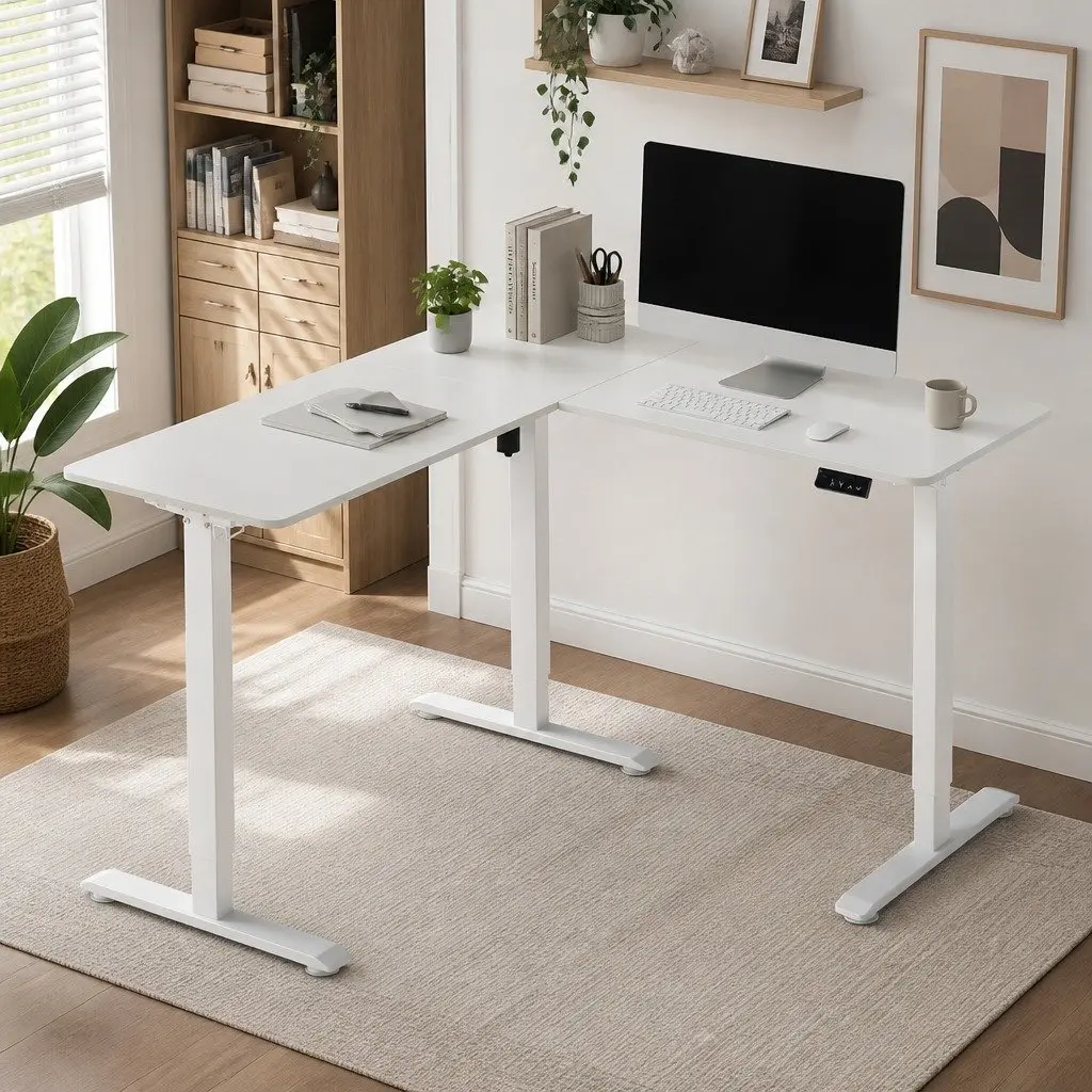 Electric Standing Desk Adjustable Height Sit Stand Table Home Office Motorised