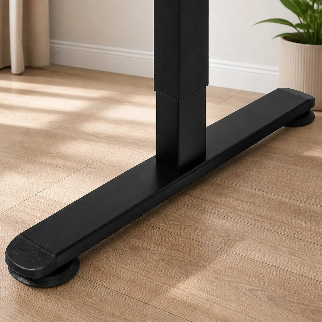 Motorised Standing Desk Height Adjustable 120cm Black Electric Office Frame
