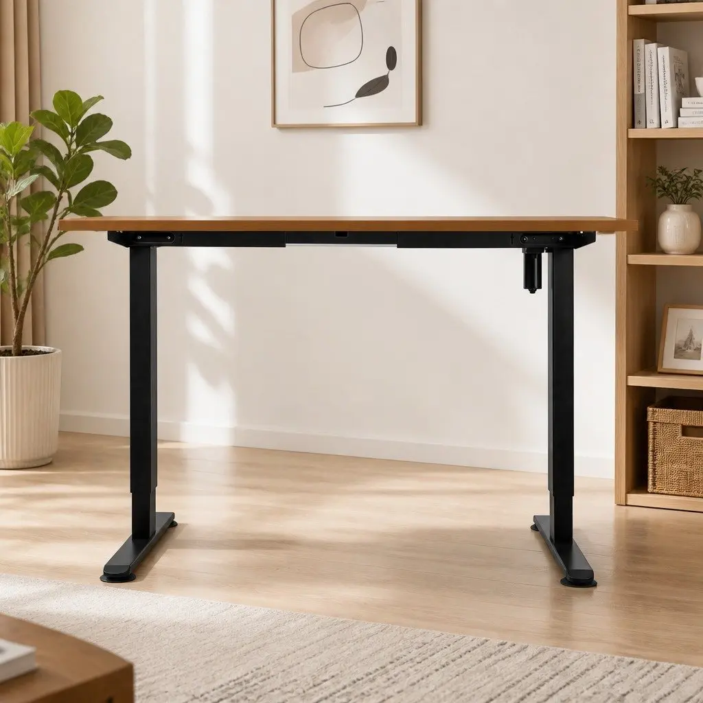Motorised Standing Desk Adjustable 140cm Natural Desktop Electric Height Office