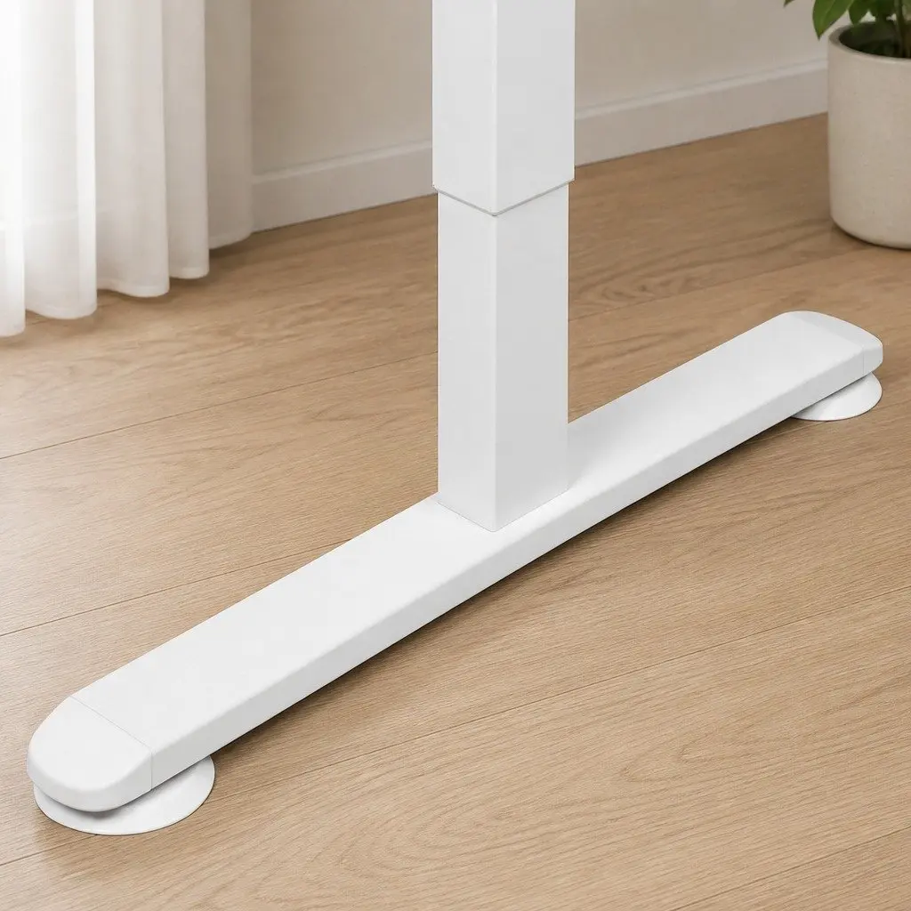 Motorised Standing Desk Adjustable Height 140cm Natural Electric Office Sit
